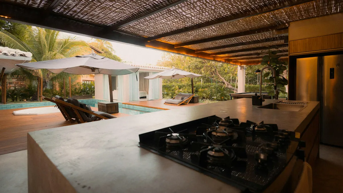 Anexo Gourmet Quintal — Cozinha externa e piscina