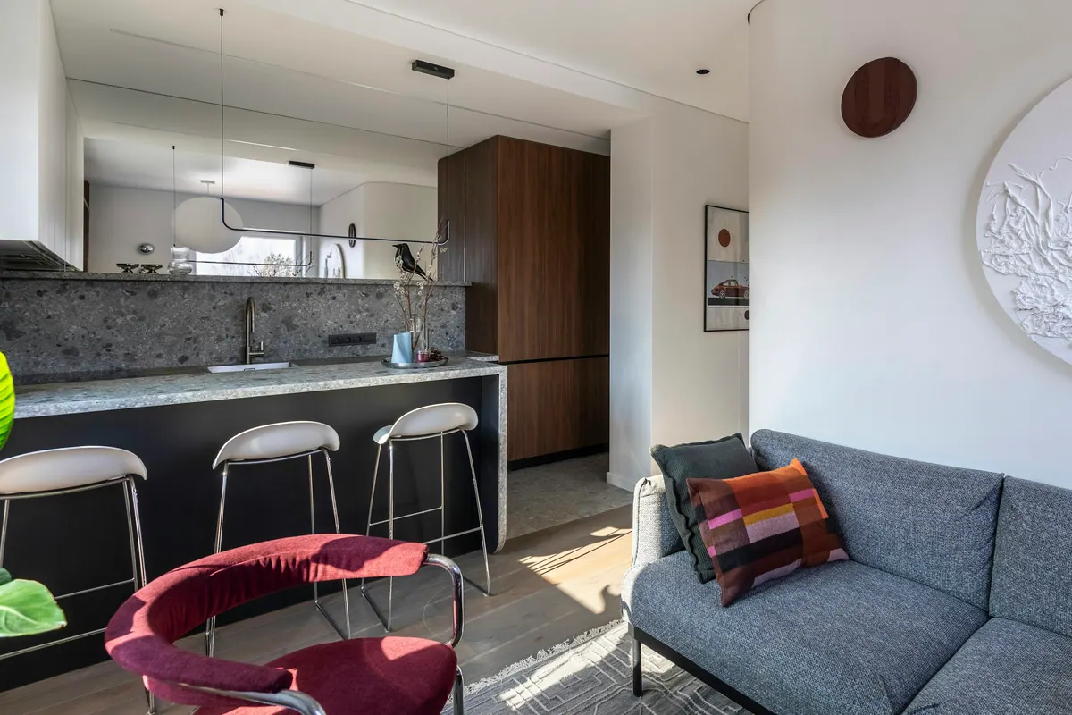 Apartamento Linho — Estar e bancada